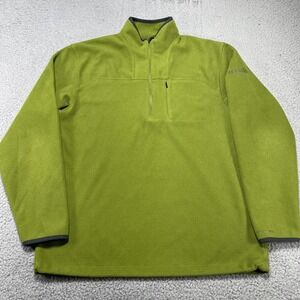 Columbia Titanium Sweater Mens Large Green Omni-Dry Half Zip Pullover